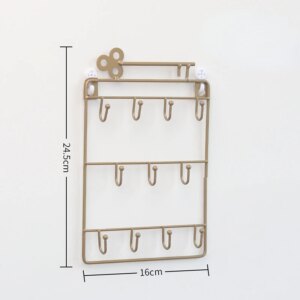 Modern Style Iron Wall Mounted 11 Hangers Hooks Key Holder Coat Hat Storage Rack Practical Cloth / Keys Hooks