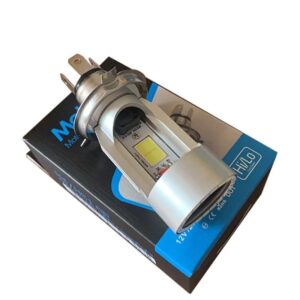 30W With Fans H4 BA20D Blue/Red Angel Eye LED Motorcycle Headlight Scooter Motorbike Headlamp Light Bulb DRL Accessories