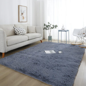Factory Spot Wholesale Rectangular Solid Color Silk Carpet Bedroom Bed Living Room Sofa Blanket Tatami Mat