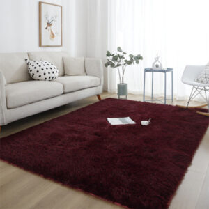 Factory Spot Wholesale Rectangular Solid Color Silk Carpet Bedroom Bed Living Room Sofa Blanket Tatami Mat