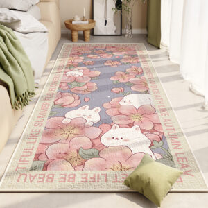 Crystal velvet carpet small fresh home bedroom girl room dirt resistant bed blanket absorbent non-slip long blanket care water
