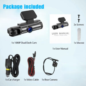1080P dual camera,Dash Cam for cars,Front And Inside,car camera with IR Night Vision,Loop Recording,wide angle Car DVR Camera