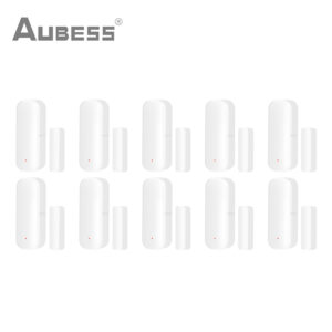 Aubess Tuya WiFi Smart Door Sensor Smart Home Door Open/Closed Detectors Window Sensor SmartLife Works With Google Home Alexa