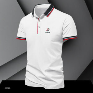 Short sleeved t-shirt for men in spring and summer, trendy brand polo shirt with lapel collar for business clothes for men