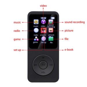 NEW MP4 Player Bluetooth-compatible 5.0 Portable MP3 MP4 Player 1.8 inch TFT MP3 Player Radio Built-in Speaker E-book Recording