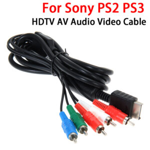 Component AV Cable for PS2 / PS3 / PS3 Slim, HD Multi Out Composite RCA Audio Video Cable for Sony Playstation PS3 (6 Feet)