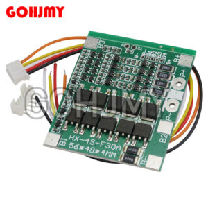 1pcs 4S 30A 14.8V Li-ion Lithium 18650 Battery BMS Packs PCB Protection Board Balance Integrated Circuits with cable