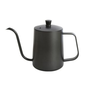 350/600ML Long Gooseneck Coffee Pot Household with Scale 304 Stainless Steel Drip Coffee Kettle Slender Spout with Lid Hand-brewed Coffee Pot Latte