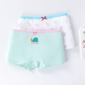 2pcs/Set Baby Panties Set Cotton Kids Underpant Baby Girl Cute Cartoon Print Briefs Panties Children Underpants for Girls 3-11Y