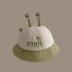 New Baby Bucket Hat for Boy Girl 6-12M Solid Cotton Cartoon Print Sun Hat with Cute Animal Ear Casual Outdoor Breathable Caps