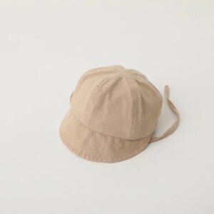 Lace-up Sunscreen Cap Solid Boy Girl Visor Baby Summer Sun Hat Korean Large Brim Kids Baseball Cap Toddler Adjustable Drawstring
