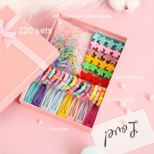 270/565/870Pcs Baby Hair Accessories Set Girls Colorful Rubber Band Cute Flower Hairpins Children Headband Barrettes Sets