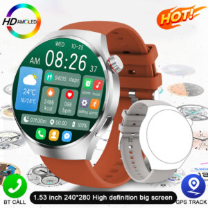 2024 New For Huawei Xiaomi GT4 Pro Smartwatch Men GPS tracking Watches AMOLED 360*360 HD screen NFC Bluetooth Call smartwatch