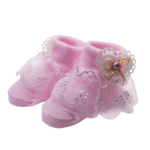 Baby Girl Cute Socks Cotton Lace Bow Floral Print Socks Princess Party Toddler Children Fashion Sweet Socks