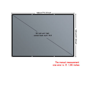 16:9 Scale Portable Black border with holes Metal Anti-Light Curtain 60-130 Inch Home Outdoor Office HD Projector Screen