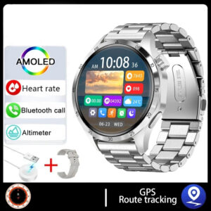 2024 New GT Pro+ GPS Smart Watch Men AMOLED HD Screen Bluetooth Call NFC Waterproof Watchs Compass Blood Sugar Smartwatch Woman