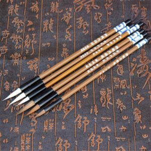 Practical Bamboo Painting Brush Traditional Chinese Calligraphy Writing Brush Practice Writing Brush Wolf’s Hair