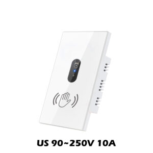 110V 220V 10A Smart Wall Light Switch Hand Sweep Sensor Glass Screen Panel without Touch EU US IR Infrared Lights Sensor Switch
