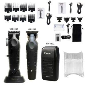Kemei KM-2296 KM-2299 KM-1102 Hair Clipper Kit Men’s Electric Shaver Hair Trimmer Machine Professional Hair Cutting Machine