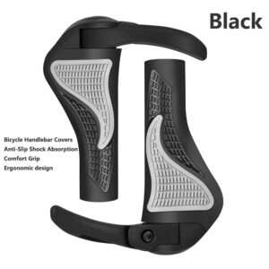 MTB Bicycle Grips Horns Shofar Vice Handlebar Grips Cycling Shockproof proof Bike Grips Rubber Bilateral Locked Handlebar End