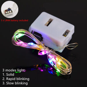 10pcs Copper Wire String Lights with Battery 3Modes Fairy Lights Garland for Wedding Party Birthday Christmas Holiday Decoration