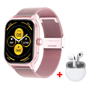 LEMFO LT10 Smart Watch For Women Bluetooth Call Voice Assistant Custom Watch Face Heart Rate Monitoring SmartWatch Women 360*360