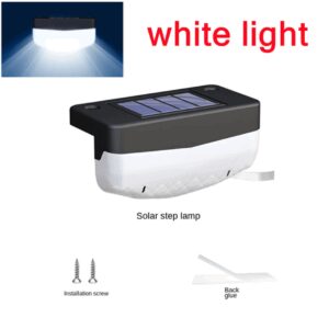 VzzUoo LED Solar Stair Light Waterproof Outdoor Garden Passage Courtyard Terrace Guardrail Step Light Landscape Light