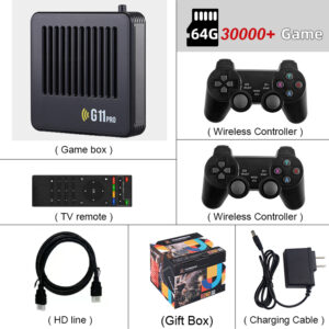 G11 Pro 4K HD Video Game Console 2.4G Wireless Controller Emuelec4.3 S905X2 Dual System Family Gamebox Built-in 256GB 60000 Game