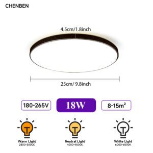 Round Ceiling Lamp Led Chandelier Light Lustre 18W 30W 40W Panel Led Bedroom Lighting for Living Room Waterproof Ceiling Lights