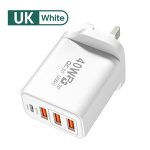 40W 4 Ports USB Type C Charger Quick Charge 3.0 EU Plug Fast Charging For IPhone Samsung Xiaomi Mobile Phone PD Charge Adapter