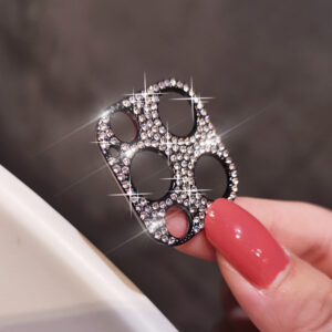 Shiny Bling Diamond Camera Lens Protector For iPhone 15 13 12 Mini 11 14 Pro Max Rhinestone Glitter Metal Screen Protect Film