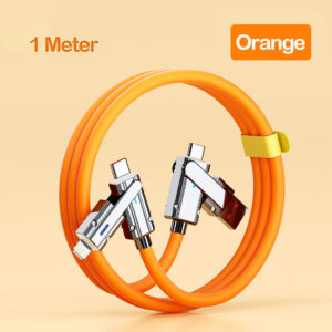 4 in 1 100W Fast Charging USB & Type C To USB C / Lighting Cable for iPhone 15 14 13 Pro Max Huawei Xiaomi PD Mobile Phone Cable