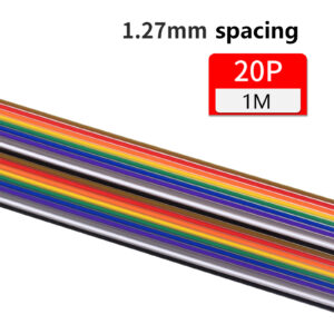 1M 10P/16P/20P DuPont Cable 1.27mm PITCH 28AWG Pure Copper Core Flat Ribbon Cable Rainbow DuPont Wire for FC Dupont Connector