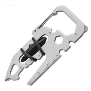 Outdoor Tools Carabiner Clip Bottle Opener Keychain Ring Stainless Steel Multifunction Card Tool Camping Climbing Accessories