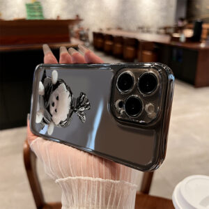 Garbage Bag Puppy Shockproof Transparent Phone Case Suitable for iPhone 15 14 13 12 11 Pro Max X XR XS 6 6s 7 8 Plus Hard Cover