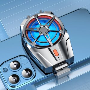 Dual Fan Mobile Phone Radiator Plug-in/Rechargeable Cell Phone Cooling Fan Air Cooling Type-C for Android IOS PUBG Game Cooler