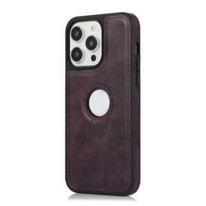 Ultra Thin Exposed Logo Leather Case Suitable for IPhone 15 14 13 12 11 Pro Max XS XR SE 7 8 Plus Soft Shock Business Back Cover