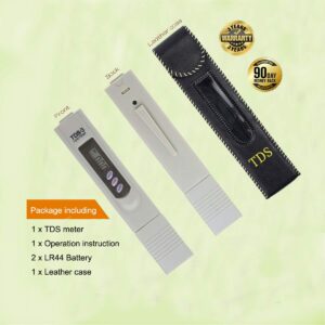 Digital TDS Meter Water Tester PPM Water Quality Pen Measuring Range 0-9999 PPM Ideal for Aquariums Hydroponics Drinking