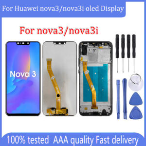 100% Tested For Huawei nova 3/nova 3i LCD Display Touch Screen Replacement Assembly with Frame For Huawei INE-LX2r INE-LX1r