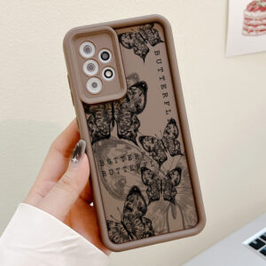 INS Retro Butterfly Phone Case For Samsung A54 A53 A14 A34 A23 A52 A32 A52S A13 A21S A24 A25 A51 A12 Silicone Cover Funda Bumper