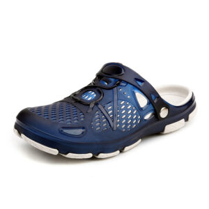 2023 Summer foreign trade new couple sandals closed toe hollow jelly shoes breathable large size men’s beach hole shoes