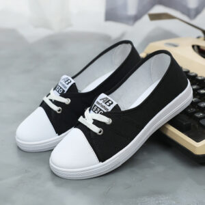 Internet celebrity White shoes women’s 2023 new Korean style versatile comfortable casual cloth shoes women’s low-cut breathable canvas shoes for students