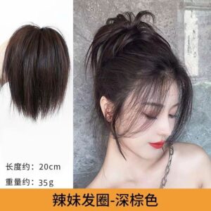 Chicken coop ball head wig female artificial hair fluffy American hot girl flower bud wig hair ring lazy person hair artifact