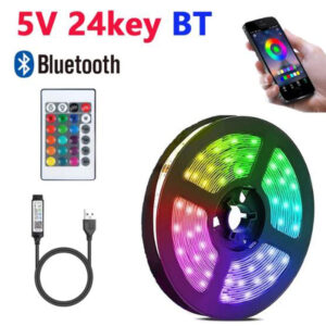 USB Led Strip Light RGB LED Lights DC5V Bluetooth Flexible Ribbon Diode Tape Phone APP Control TV Backlights Room Decoration
