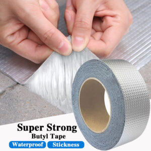 Super Sticky Aluminum Foil Butyl Rubber Tape High Temperature Resistance Waterproof Roof Pipe Crack Duct Repair Tape Stop Leak