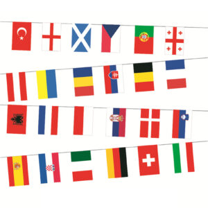2024 The 24-Strong Football Euro Participating Sides Flags Craft Decoration Home Indoor Outdoor hanging European Cup Flag