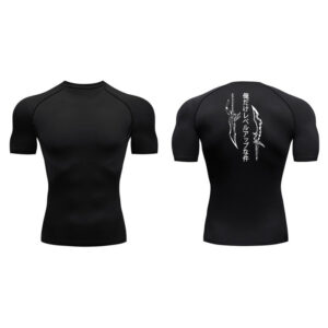 Dagger Print Compression Shirts for Men Athletic Quick Dry Tshirt Tops Rash Guard Gym Workout Running Baselayers Undershirts