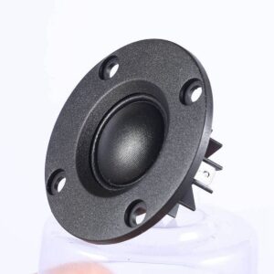 2 Pieces Black Silk Film High-Pitched Speaker Soft Dome Tweeter Speaker Unit 1600-20KHz for Home