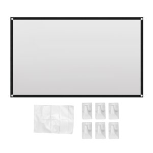 Projector Screen for Home Theater White Foldable Anti- (60Inch)