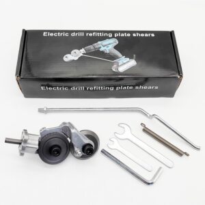 Electric Drill Plate Cutter Metal Sheet Cutter High Speed Rotor Free Cutting Tool Sheet Nibbler Saw Metal Punch Scissors
